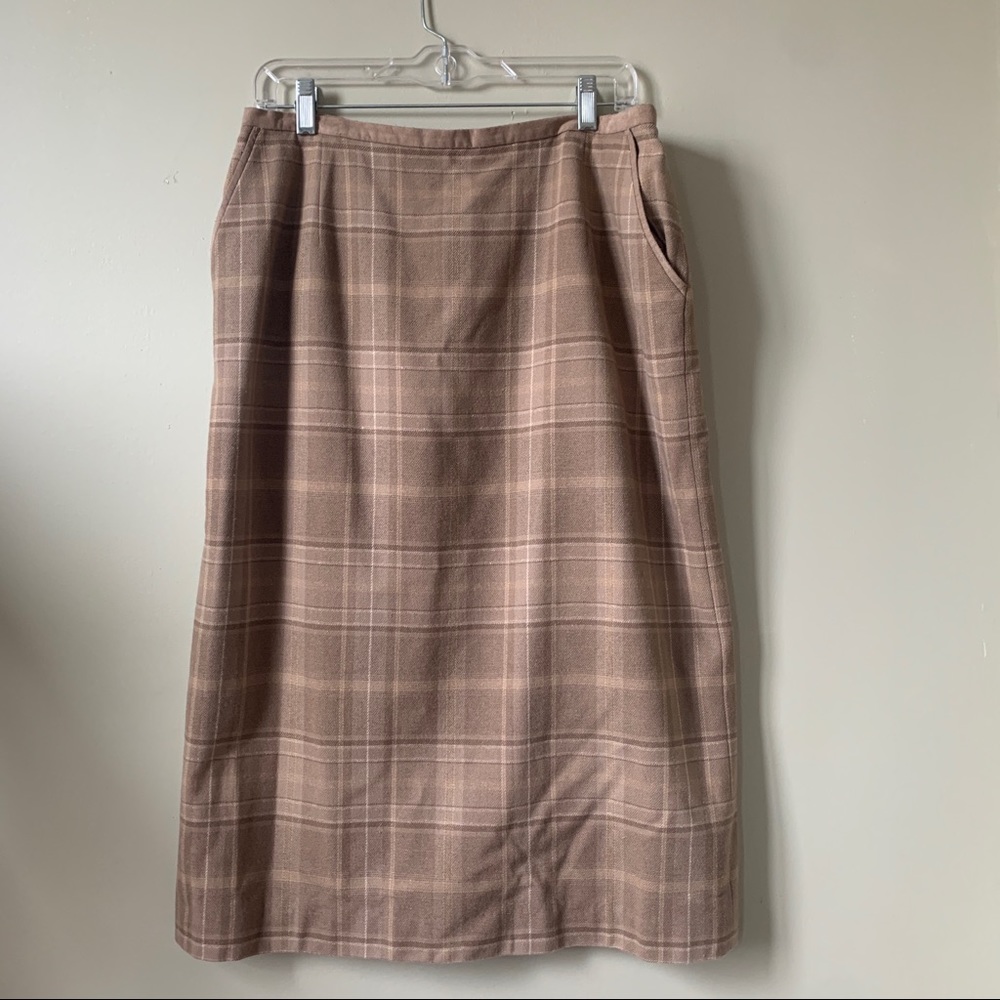 Vtg Pendleton plaid wool skirt